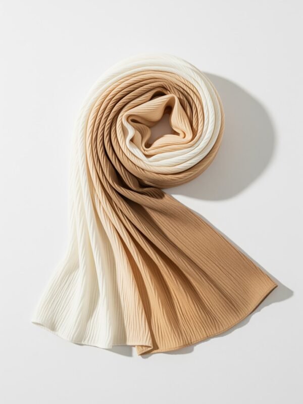 Hijab Islam Chic beige, rayonne viscose à effet ombré