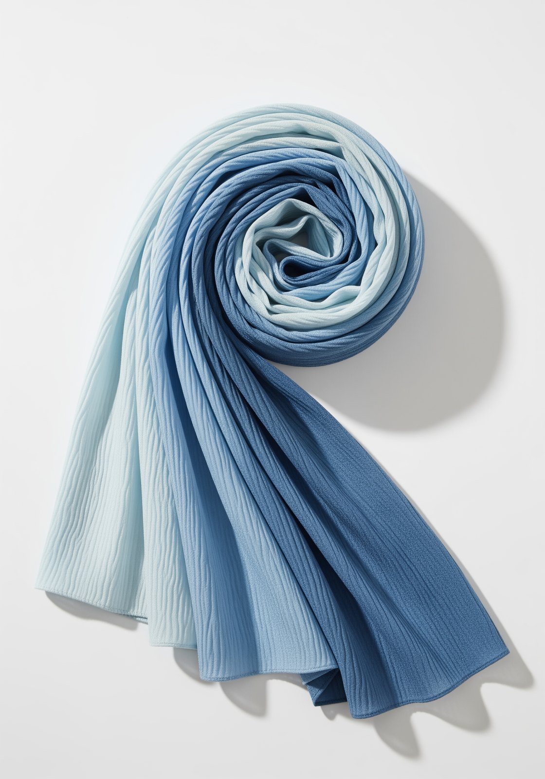 Hijab Islam Chic bleu, rayonne viscose à effet ombré