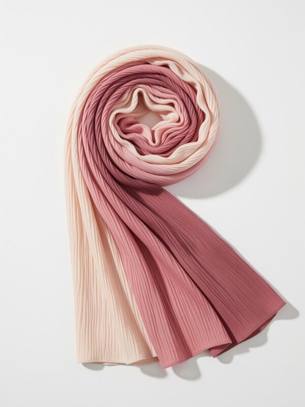 Hijab Islam Chic rose, rayonne viscose à effet ombré