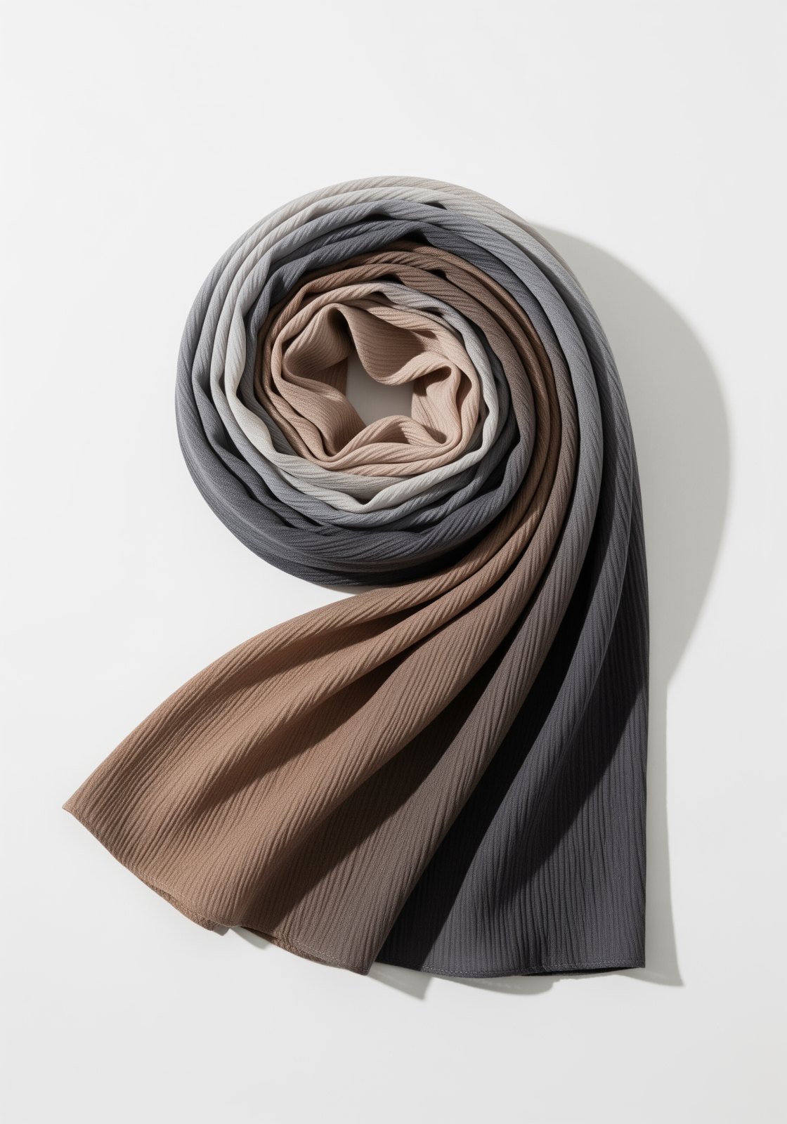 Hijab Islam Chic taupe, rayonne viscose à effet ombré